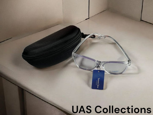 Transparent Butterfly Blue Cut Glasses