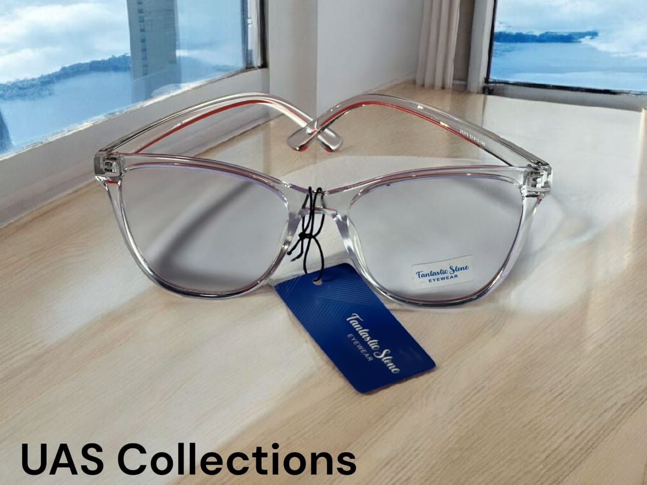 Transparent Butterfly Blue Cut Glasses